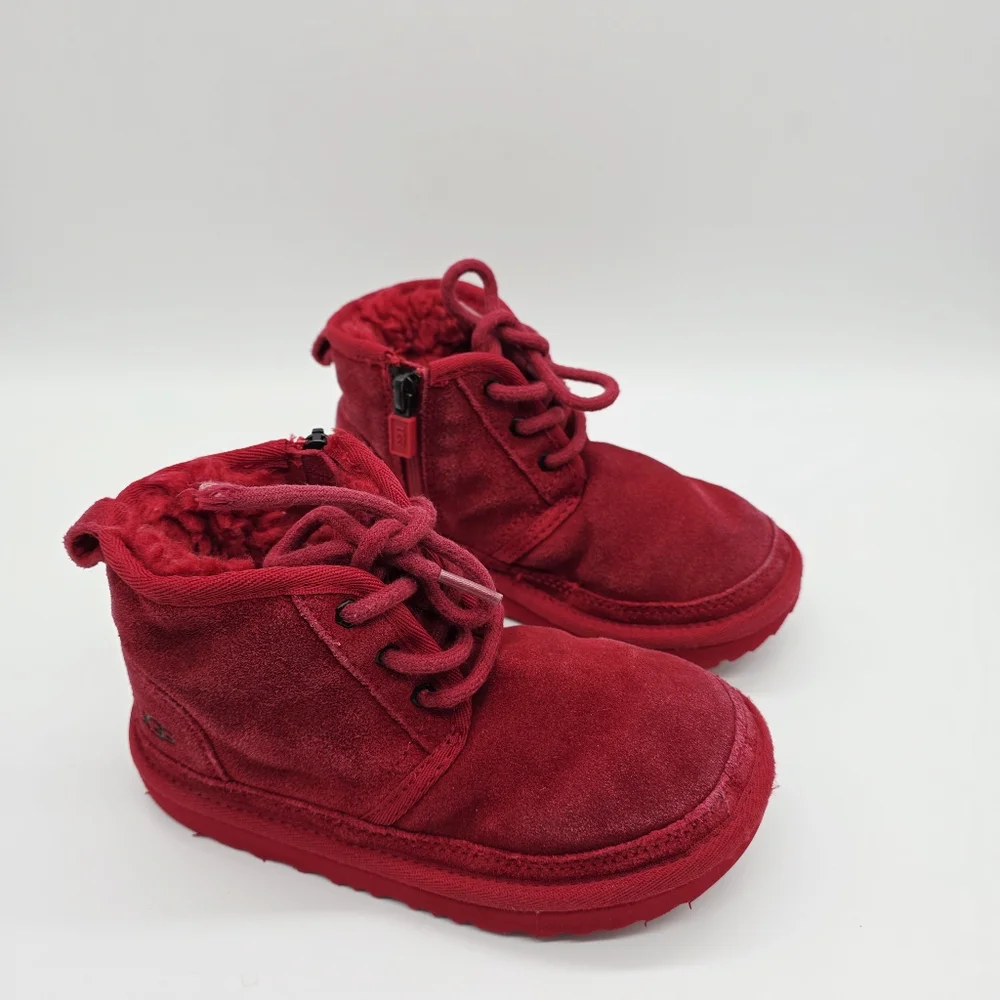 UGG Kids Neumel II Suede Water-Resistant Booties Toddler Size 12